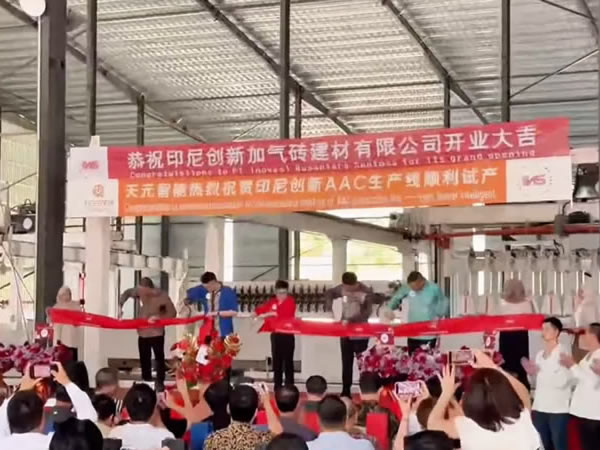 فتحت شركة TEEYER Intelligent آفاقاً جديدة على المستوى العالمي: الانطلاق الكبير لمشروع ابتكاري في إندونيسيا لتعزيز تقنيات إنتاج الخرسانة الخلوية